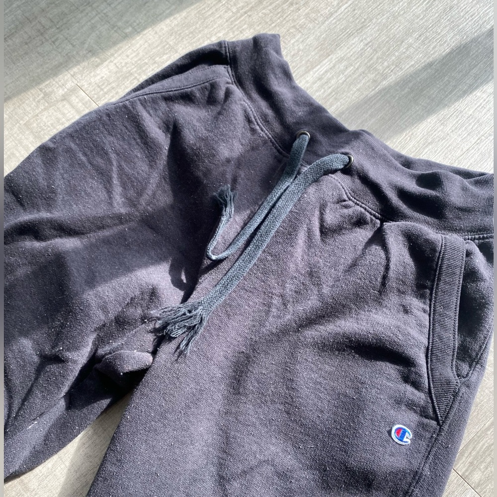 BLACK CHAMPION JOGGER SWEAT PANTS